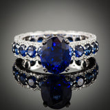 <span class="subtitlerp">Romancína Collection</span><br /><br />Oval Sapphire & Diamond Ring