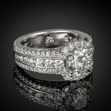 <span class="subtitlerp">Passion Collection</span><br /><br />Platinum Passion Diamond Halo Engagement Ring