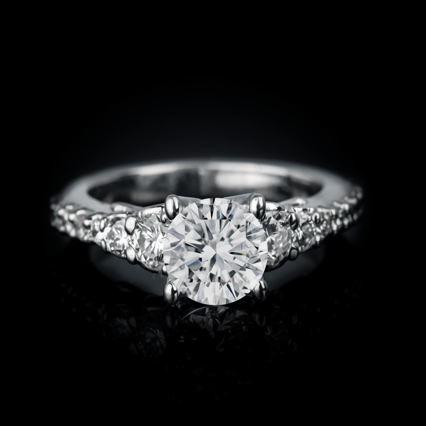 <span class="subtitlerp">Timeless Collection</span><br /><br />Diamond Engagement Ring Setting Cast in 18k White Gold