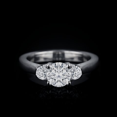 <span class="subtitlerp">Timeless Collection</span><br /><br />Round .46ctw Diamond and Platinum Engagement Ring Setting