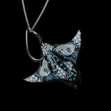 <span class="subtitlerp">See Life Collection</span><br /><br />Manta Ray Pendant Crafted in 18kt White Gold with Black Rhodium Finish
