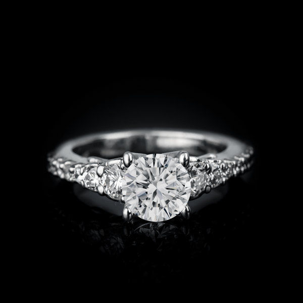 <span class="subtitlerp">Timeless Collection</span><br /><br />Platinum .72ctw Diamond Engagement Ring Setting